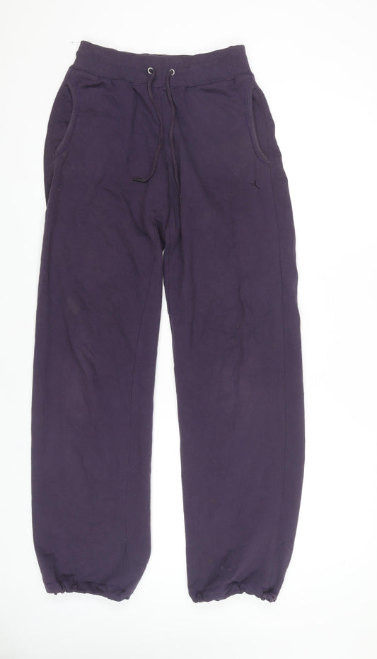 Womens UK Size XS DECATHLON Regular Fit Jogger Purple Trousers
