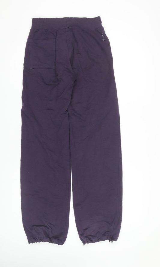 Womens UK Size XS DECATHLON Regular Fit Jogger Purple Trousers