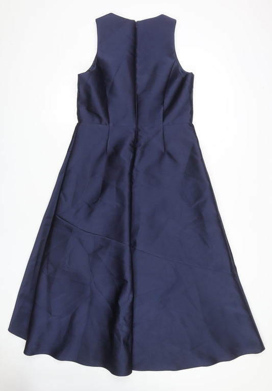 Coast Women's Blue Asymmetric Midi Dress UK 14