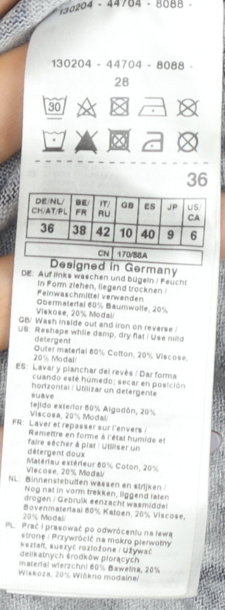 Gerry Weber Women Blue Cardigan Size 8 Animal Print