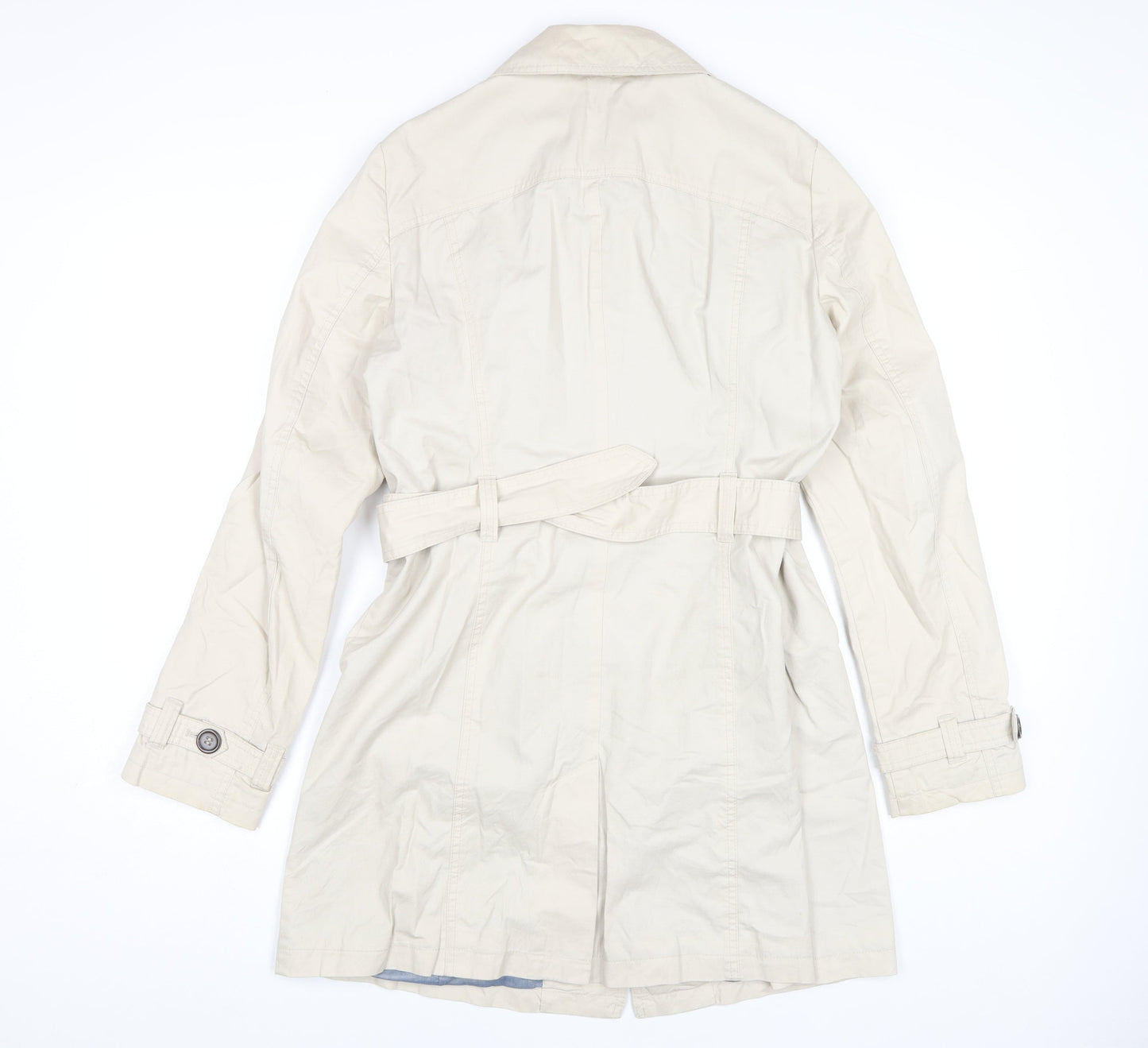 Esprit Women's Beige Trench Coat Size 12 Classic Style