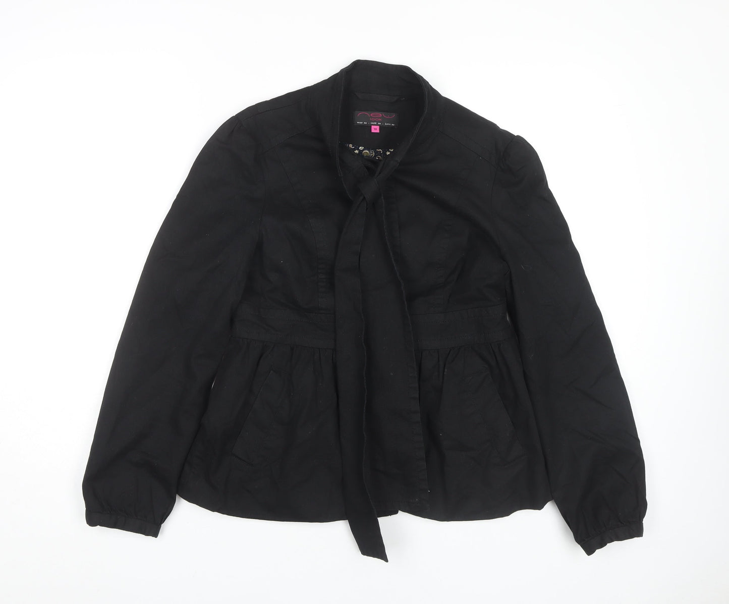 Womens UK Size 10 New Look Black Basic Jacket