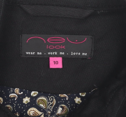 Womens UK Size 10 New Look Black Basic Jacket