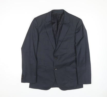 Mens UK Size 36 HUGO BOSS Regular Blue Suit Jacket