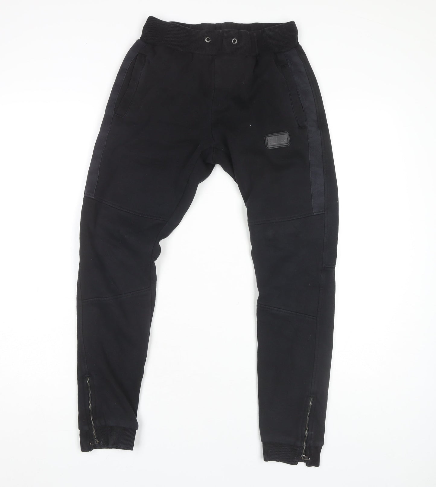 Rascal Boys Black Jogger Trousers XL