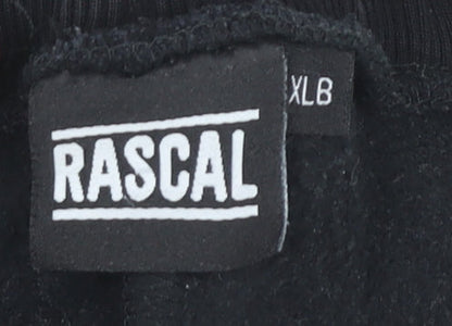 Rascal Boys Black Jogger Trousers XL