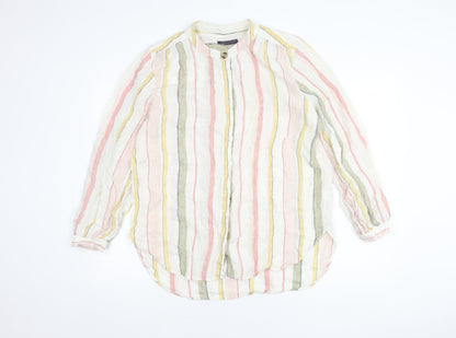 Marks and Spencer Men's Multicoloured Striped Shirt Size 16