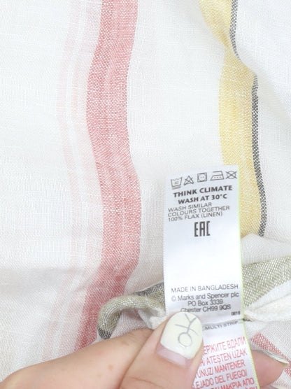 Marks and Spencer Men's Multicoloured Striped Shirt Size 16