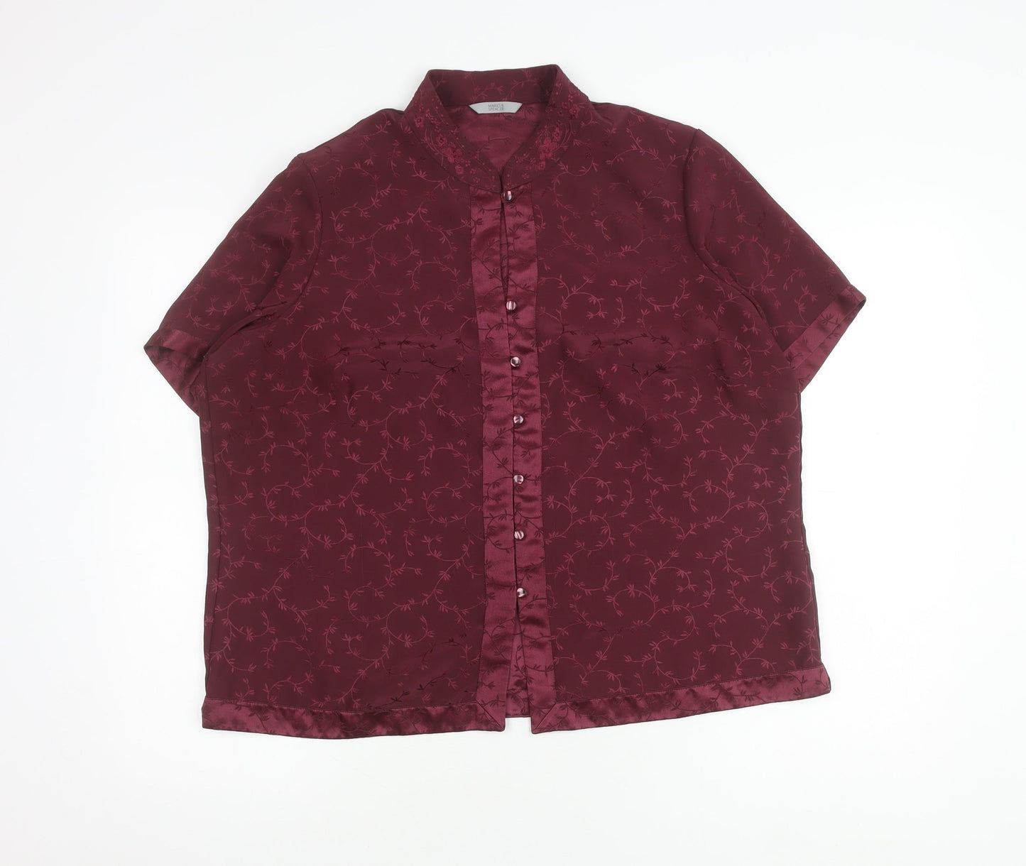 Womens UK Size 18 Marks and Spencer Red  Blouse