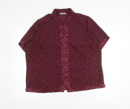 Womens UK Size 18 Marks and Spencer Red  Blouse