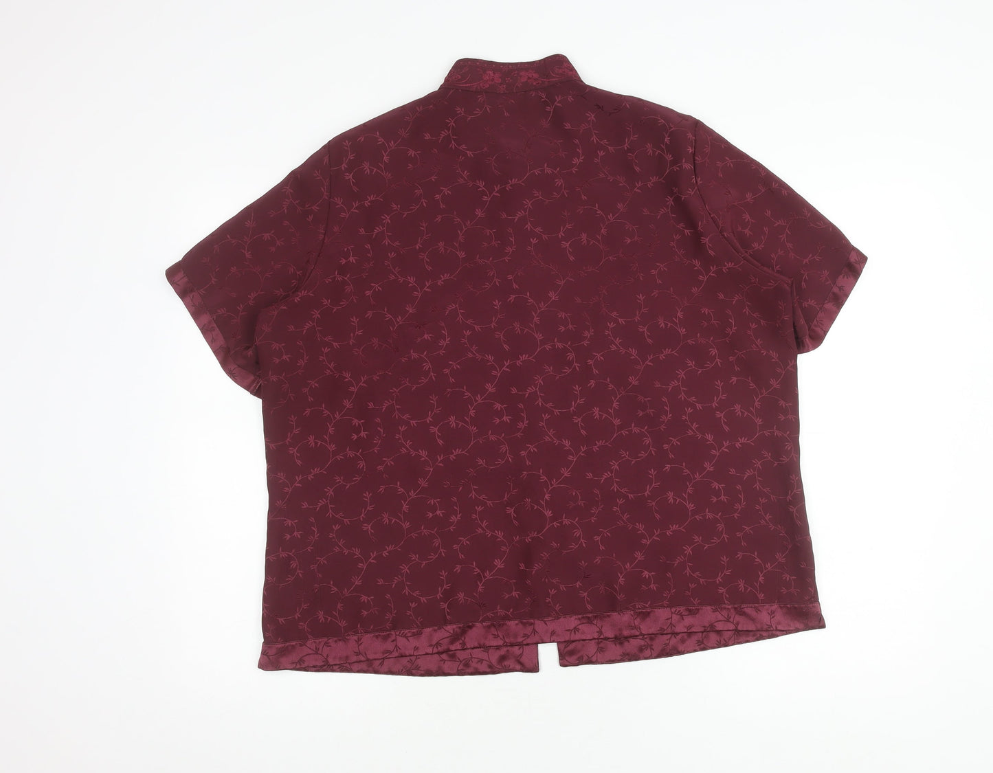 Womens UK Size 18 Marks and Spencer Red  Blouse