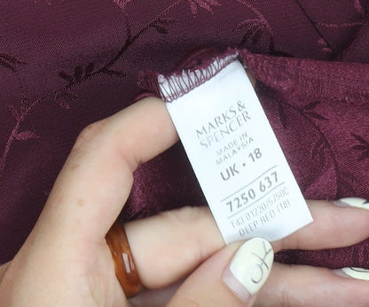 Womens UK Size 18 Marks and Spencer Red  Blouse