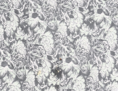 Damart Women's Grey Floral Top, Size 18, 3/4 Sleeve