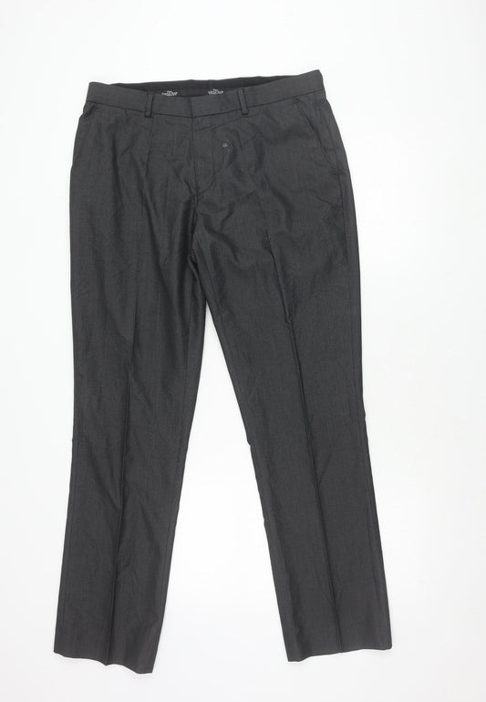 The Savile Row Company Men's Black Dress Pants 34R