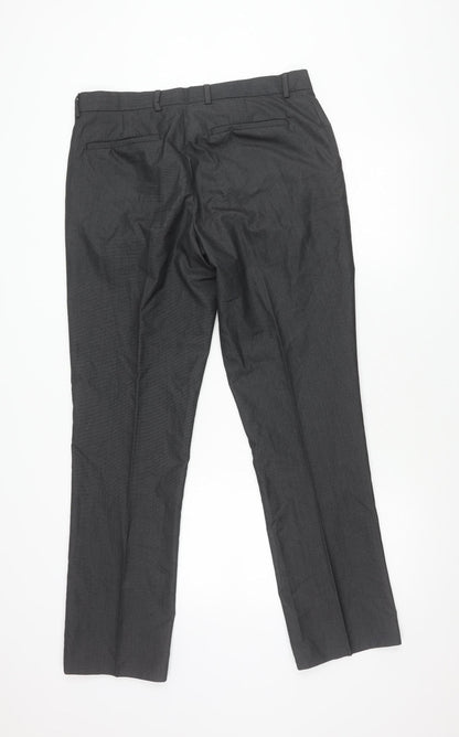 The Savile Row Company Men's Black Dress Pants 34R