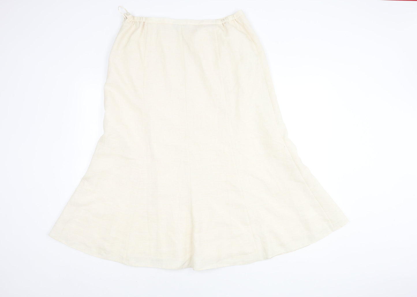 Jacques Vert Women's Ivory Long Skirt Size 16
