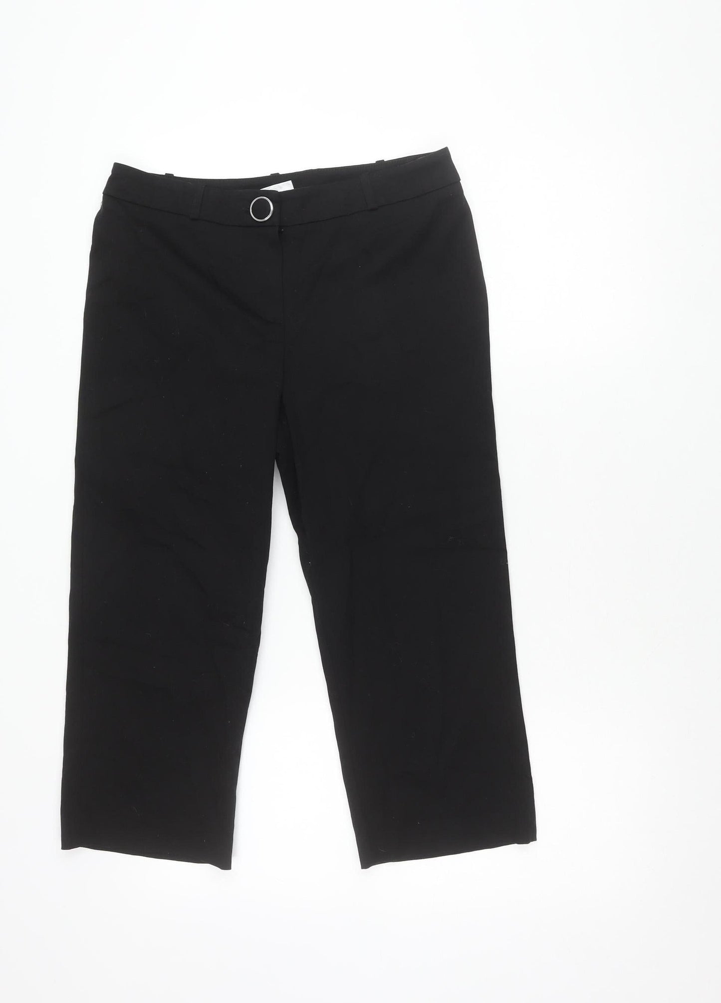 Womens UK Size 12 Wallis Regular Fit  Black Trousers