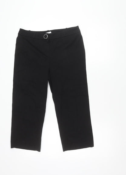 Womens UK Size 12 Wallis Regular Fit  Black Trousers