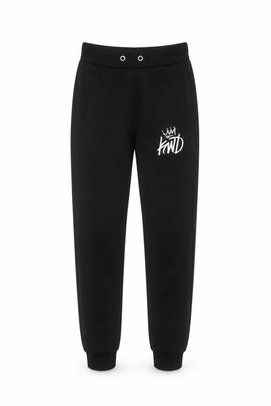Mens UK Size XS Kings Will Dream Slim Fit Jogger Black Trousers