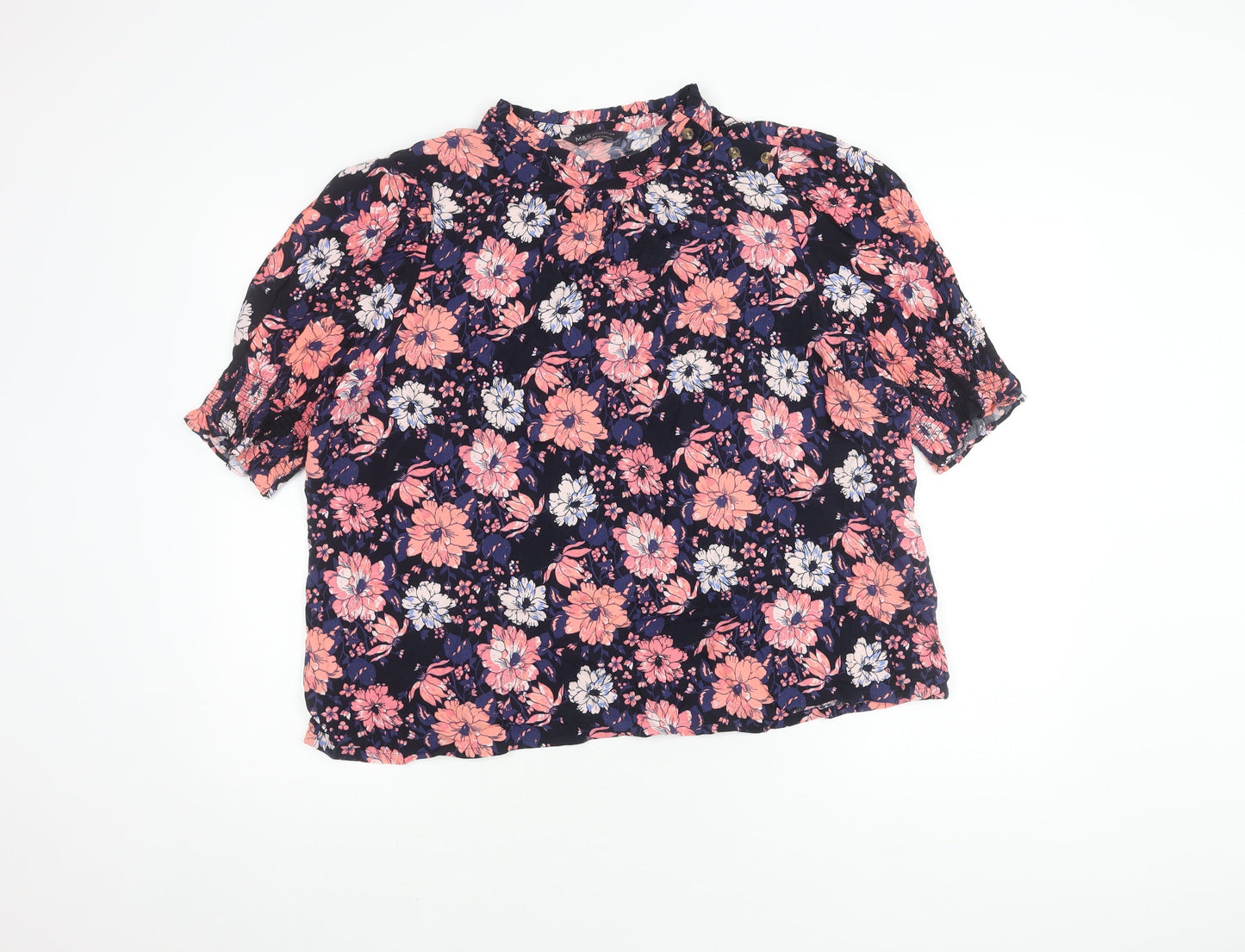 Womens UK Size 20 Marks and Spencer Multicoloured Basic Blouse