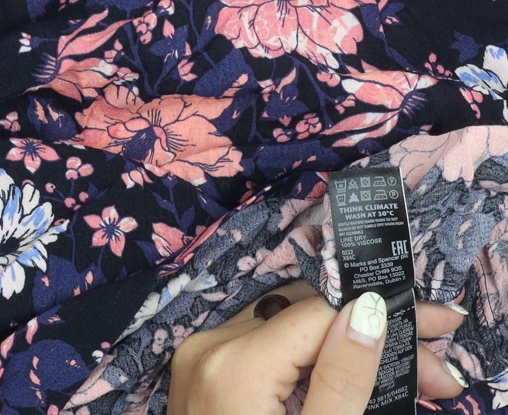 Womens UK Size 20 Marks and Spencer Multicoloured Basic Blouse