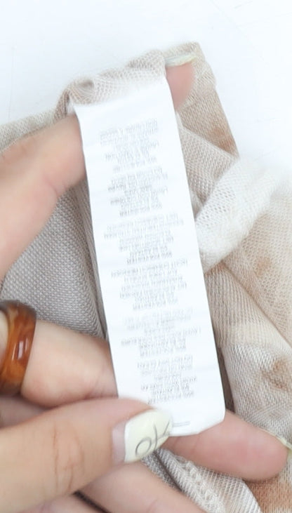 Boohoo Women's Multicoloured Cropped Tie-Dye Top Size 8