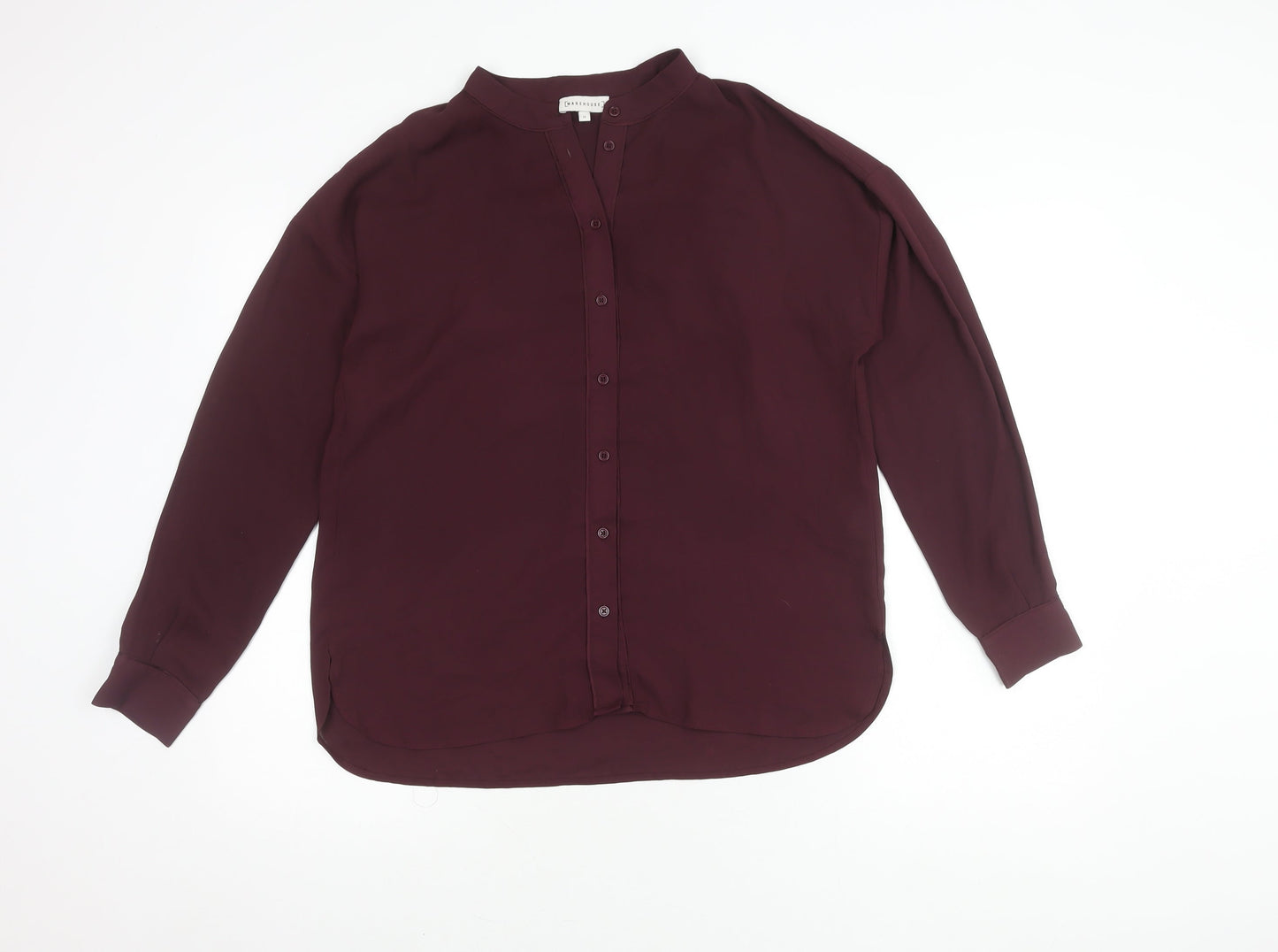 Womens UK Size 12 Warehouse Purple  Button-Up