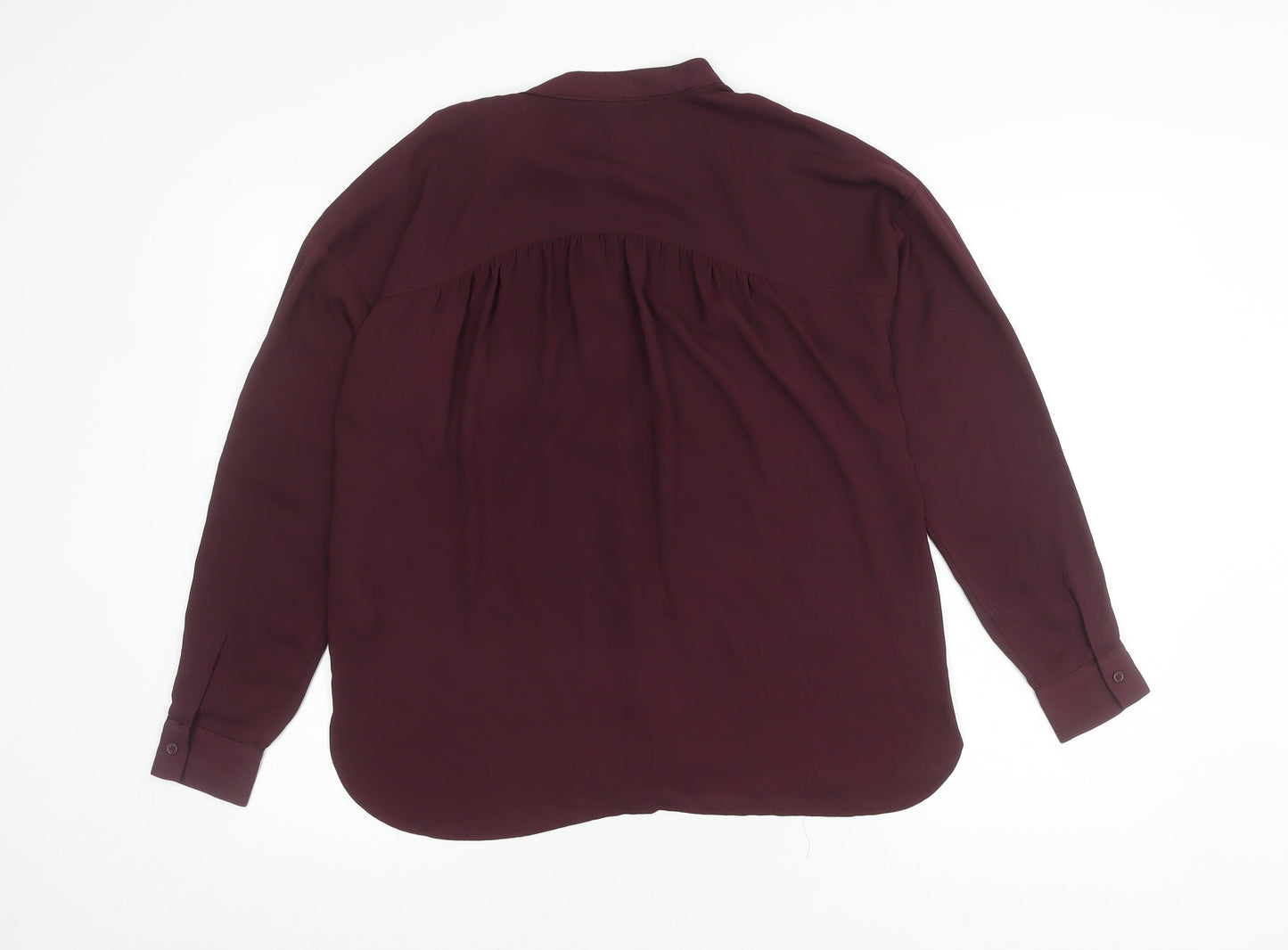 Womens UK Size 12 Warehouse Purple  Button-Up