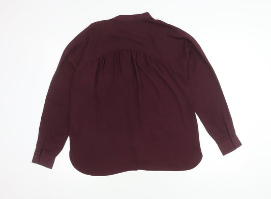 Womens UK Size 12 Warehouse Purple  Button-Up