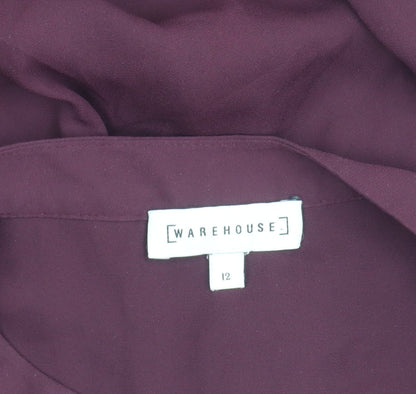 Womens UK Size 12 Warehouse Purple  Button-Up