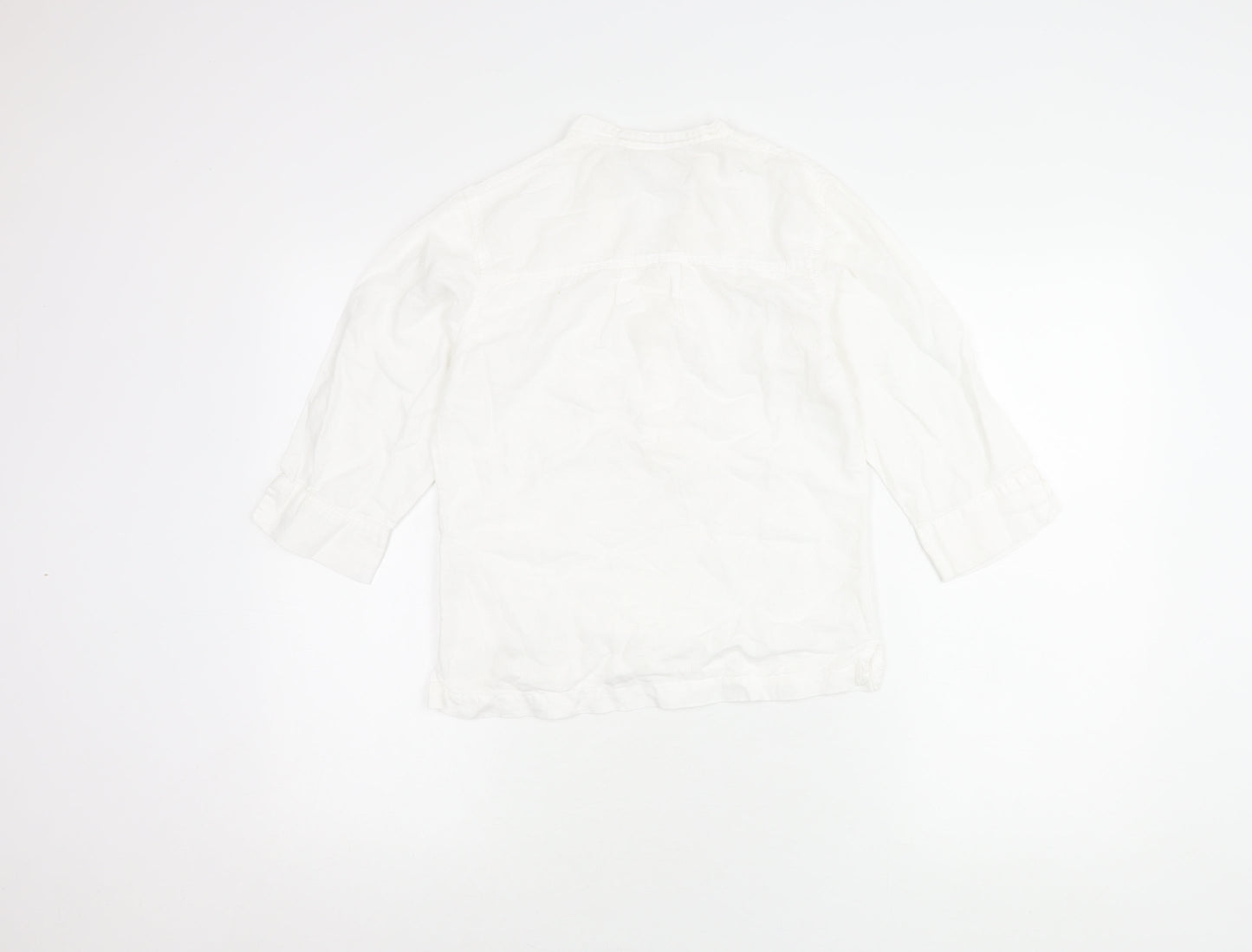 Womens UK Size S Weird Fish White Basic Blouse