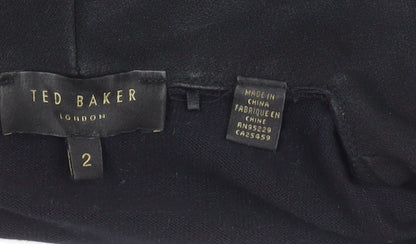 Ted Baker Women's Black Mid-Length Coat Size 6