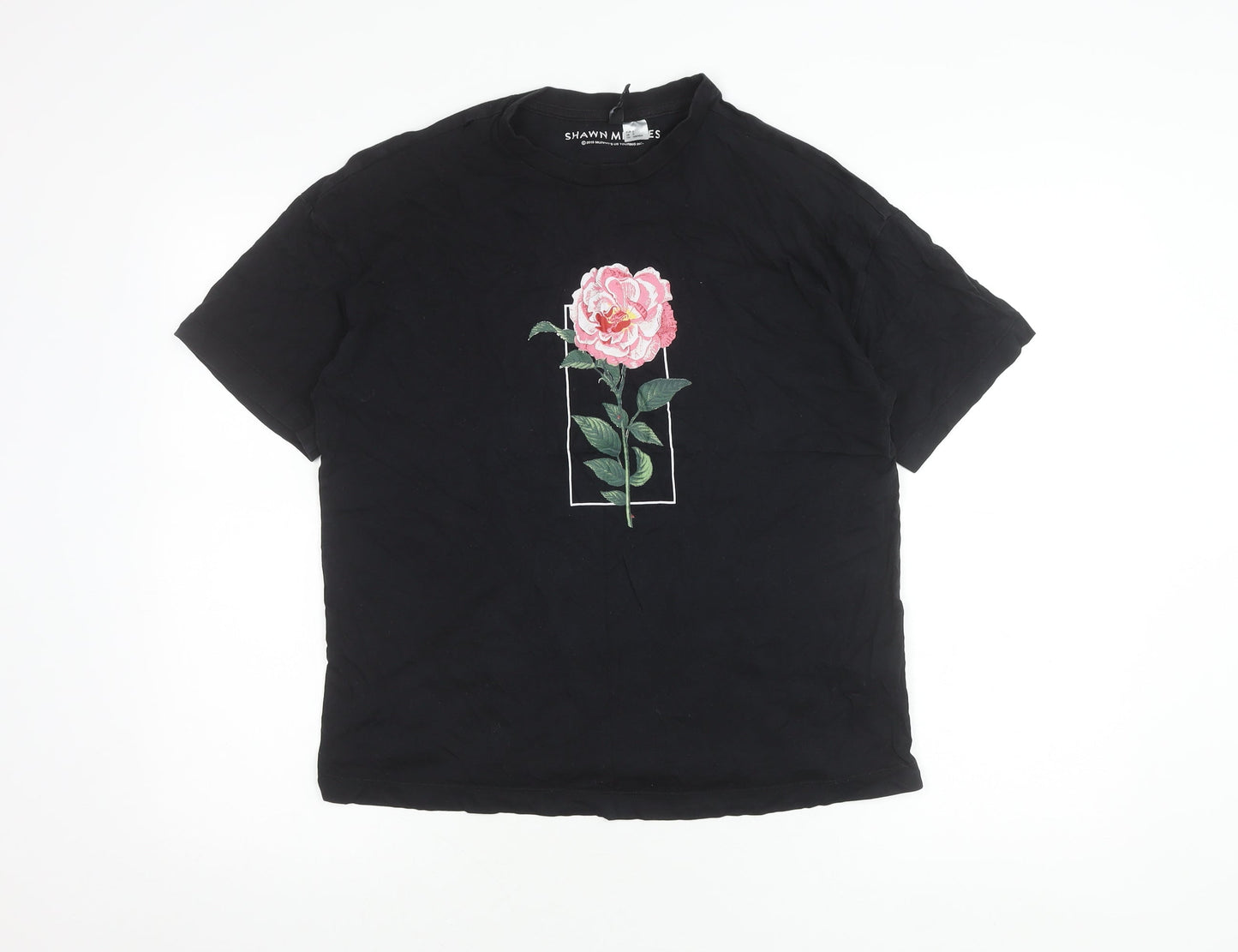 Unisex Adults UK Size S H&M Black  T-Shirt