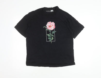 Unisex Adults UK Size S H&M Black  T-Shirt