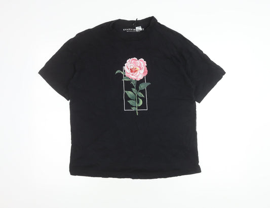 Unisex Adults UK Size S H&M Black  T-Shirt