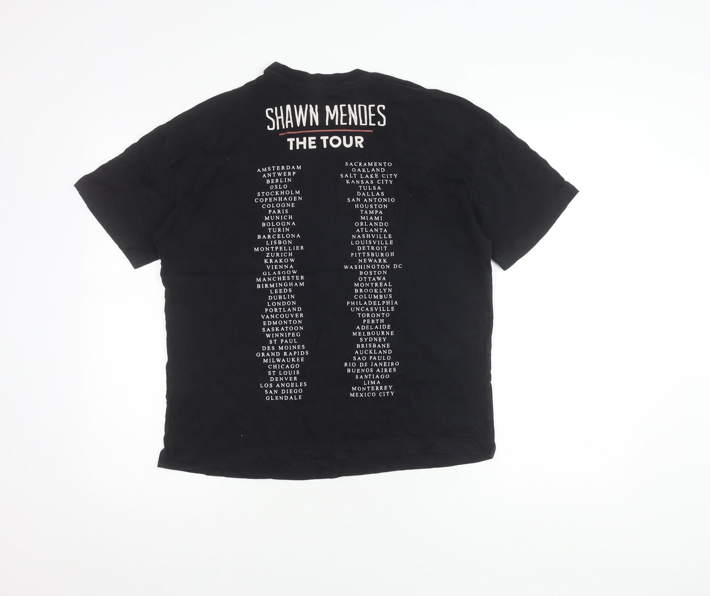 Unisex Adults UK Size S H&M Black  T-Shirt