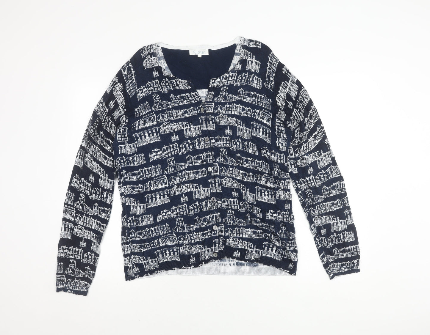 Womens UK Size 16 Tulchan Blue Pullover Jumper