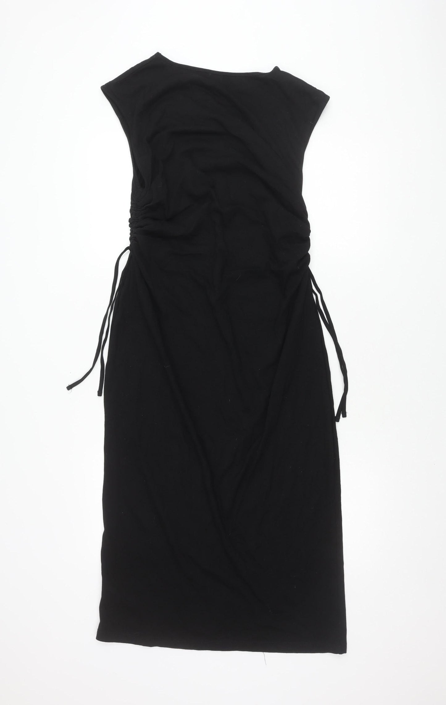 River Island Women's Black Bodycon Midi Dress Size 14