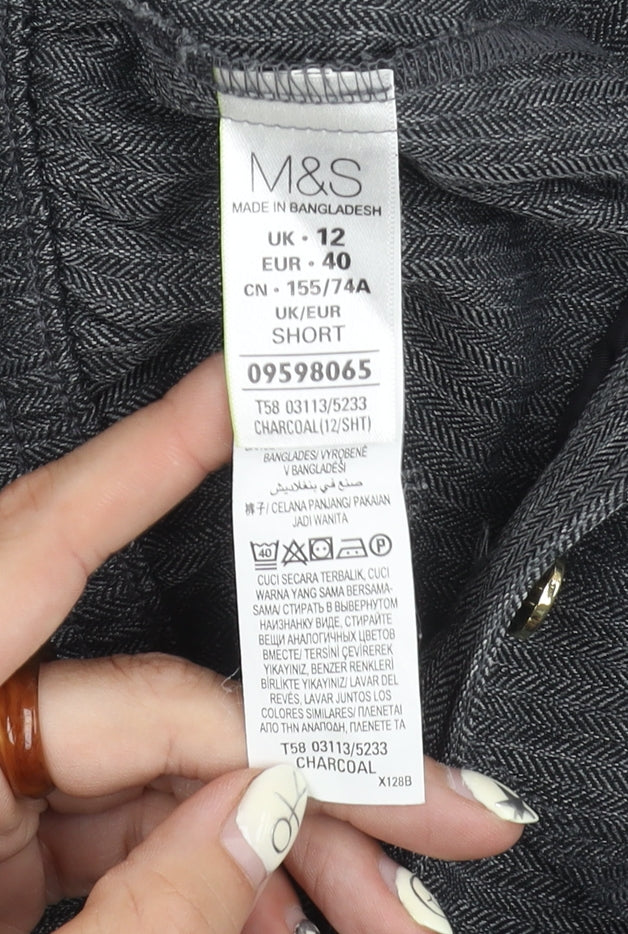 Womens UK Size 12 Marks and Spencer   Grey Trousers