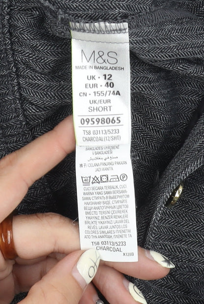Womens UK Size 12 Marks and Spencer   Grey Trousers