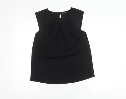 Womens UK Size 12 Warehouse Black Basic Blouse