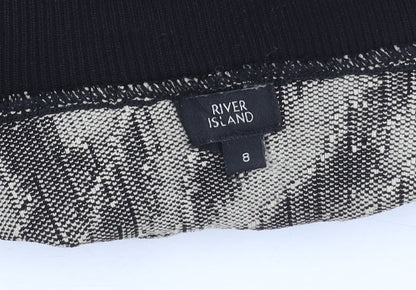 Womens UK Size 8 River Island Black Pullover Jumper