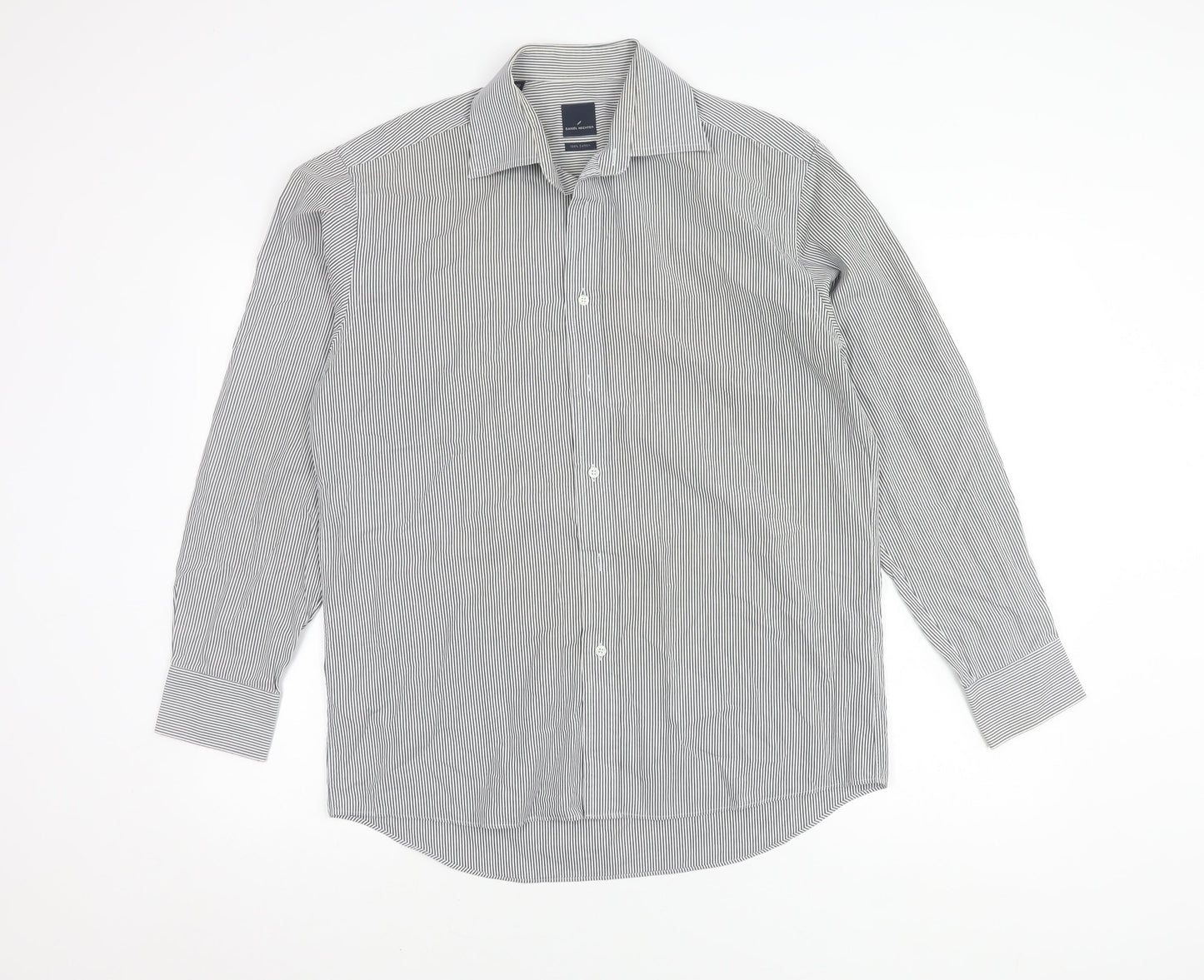 Daniel Hechter Men's Striped Shirt, 15.5, Long Sleeve