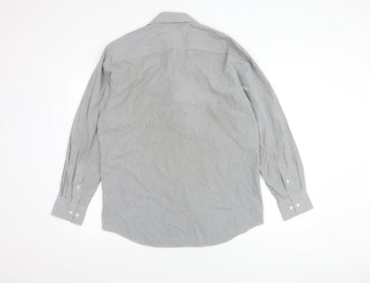 Daniel Hechter Men's Striped Shirt, 15.5, Long Sleeve