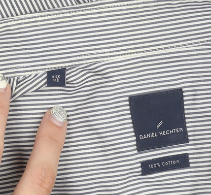 Daniel Hechter Men's Striped Shirt, 15.5, Long Sleeve