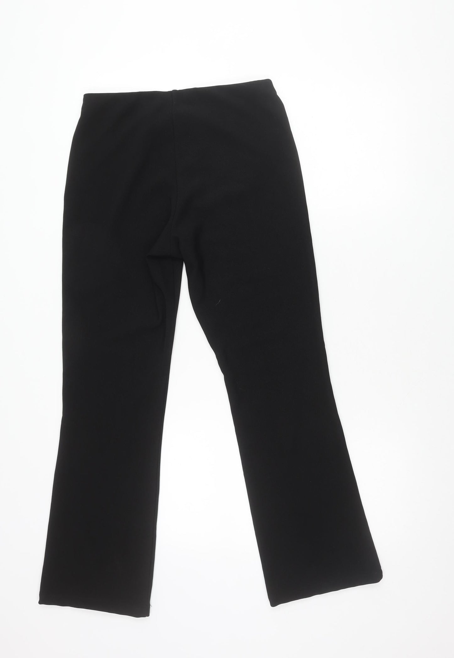 Bonmarché Black Women's Straight-Leg Trousers, Size 10