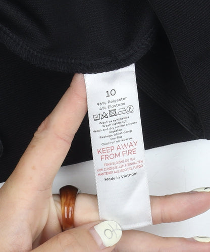 Bonmarché Black Women's Straight-Leg Trousers, Size 10