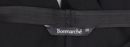 Bonmarché Black Women's Straight-Leg Trousers, Size 10