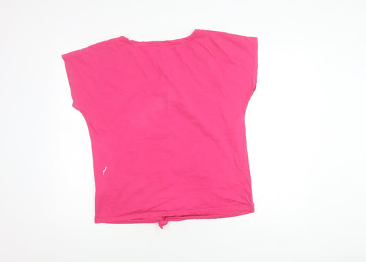 Pineapple Women's Pink T-Shirt - Size 18, Cotton Casual