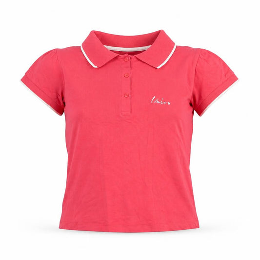 Umbro Girls Red Polo Shirt, Size 12, Collared Button Closure